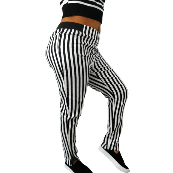 By Junkfood Black & White Strip Pants - Picture 2 of 11